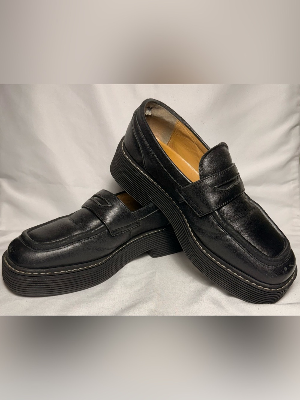 TONY BIANCO Granite Platform Penny Loafers